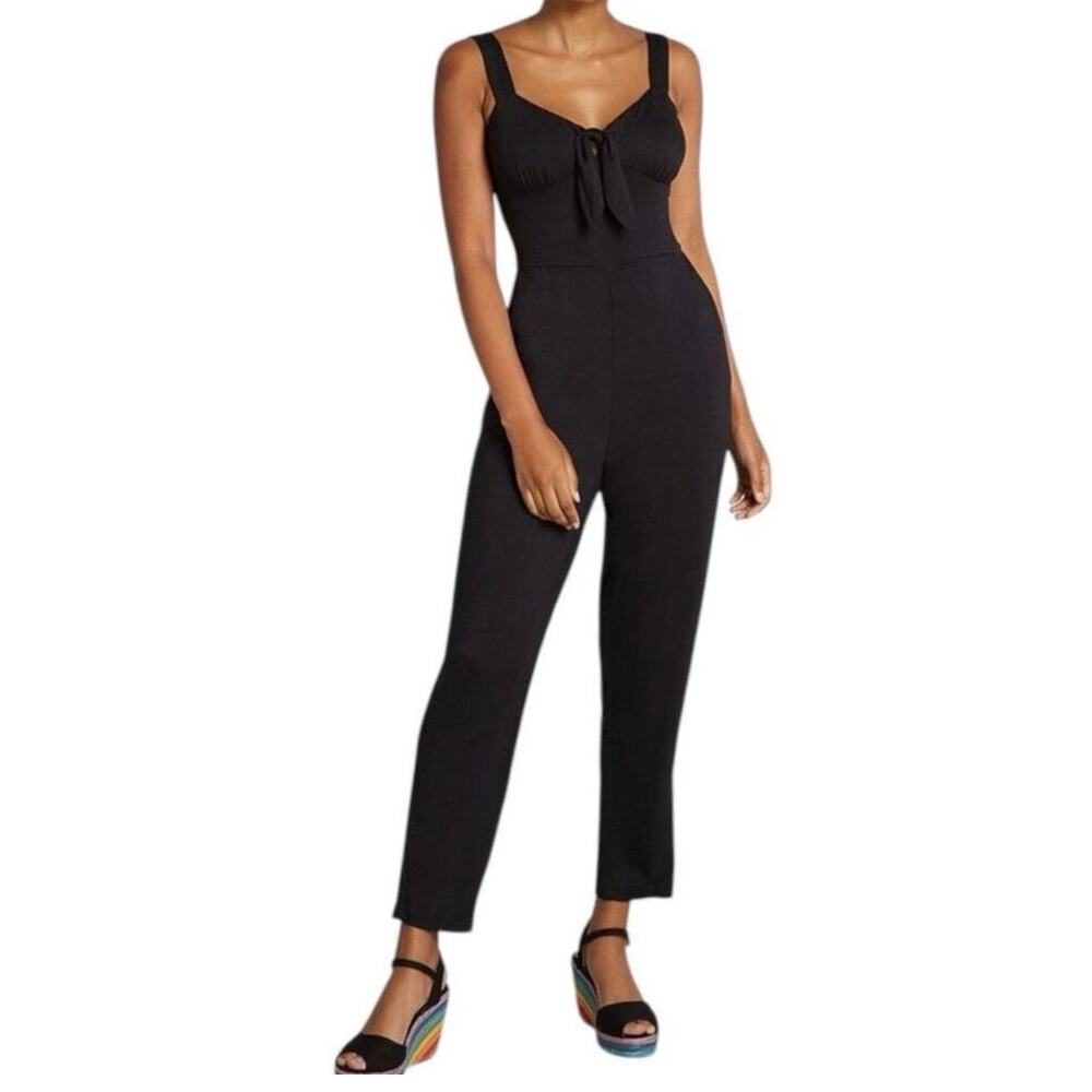 Modcloth Black Knit Adjustable Strap Jumpsuit 2X NWT